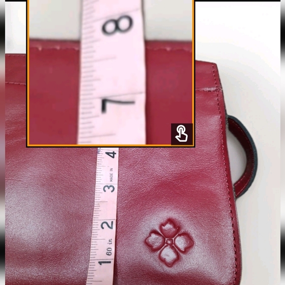 Patricia Nash Vallata Shoulder Bag In Tooled Magenta Leather W/Warranty P891244 - Picture 14 of 15